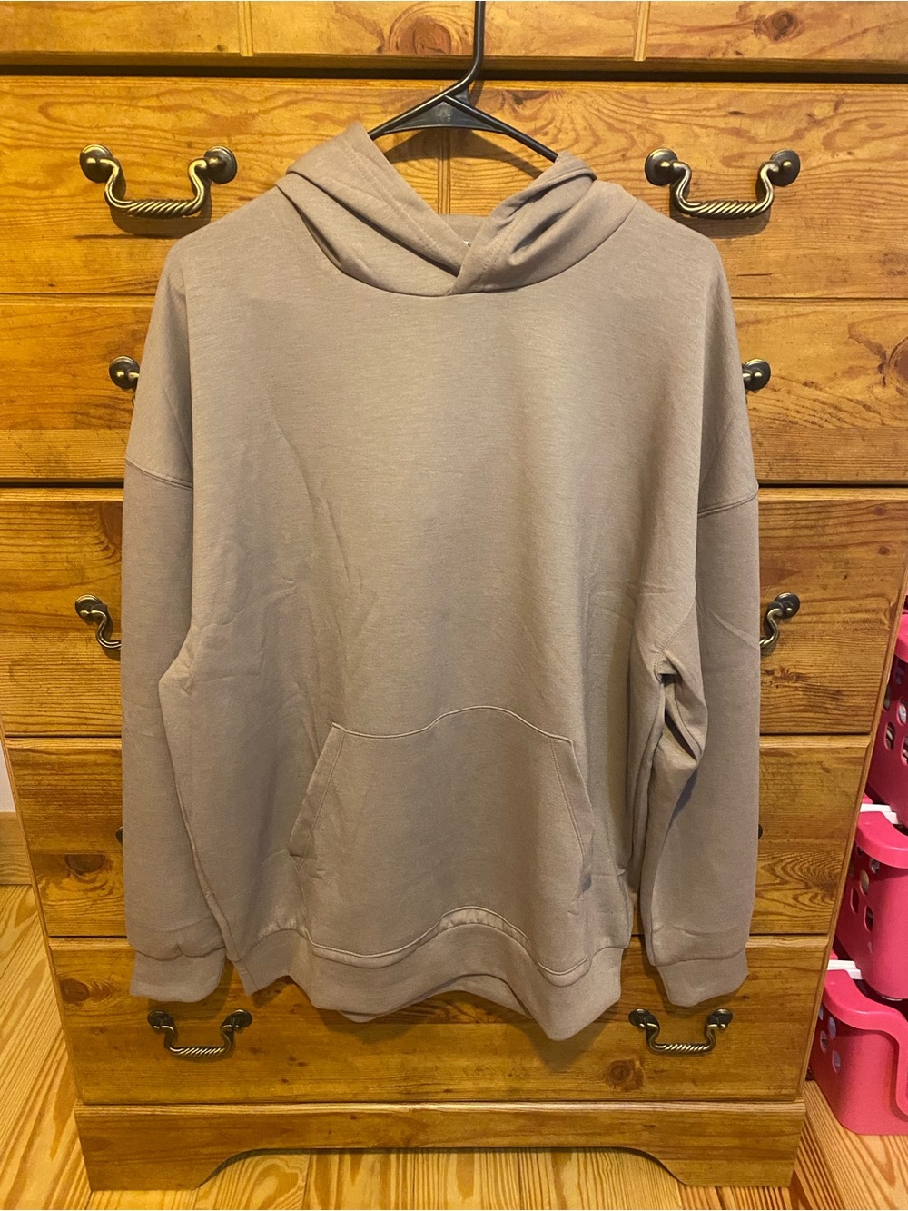 Zenana Outfitters Women’s Scuba Hoodie - Taupe